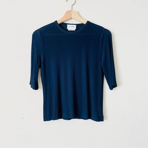St. John Navy Blue Blouse
